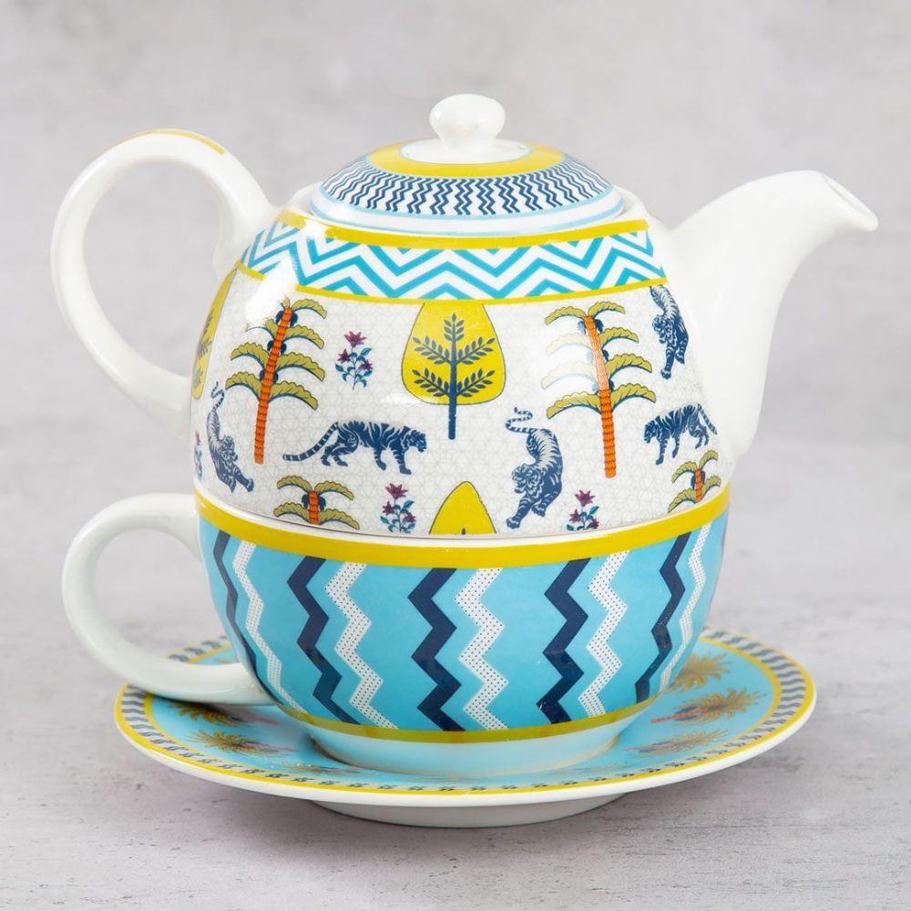 India Circus Mystical Gardens Tea for One | Tea Set | Set of 3 Pcs