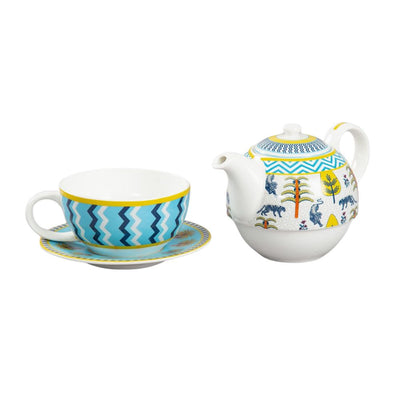 India Circus Mystical Gardens Tea for One | Tea Set | Set of 3 Pcs