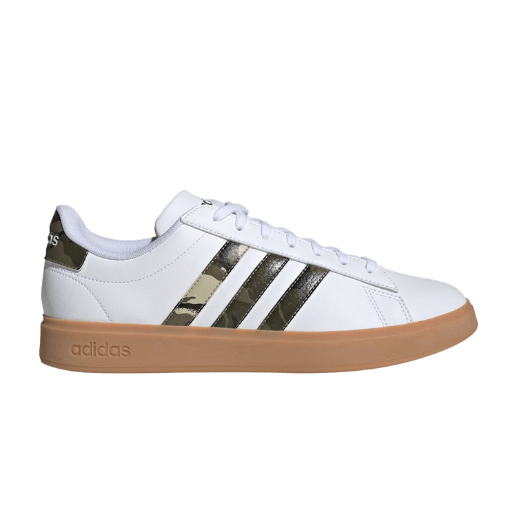 adidas Grand Court 2.0 Cloud White Olive Strata Putty Grey