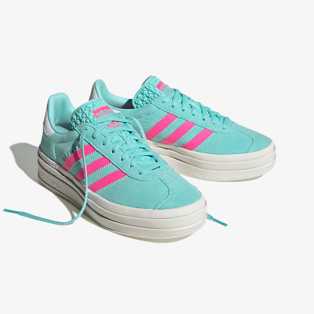 Adidas Originals | GAZELLE SHOES  { FLASH AQUA / LUCID PINK / CLOUD WHITE