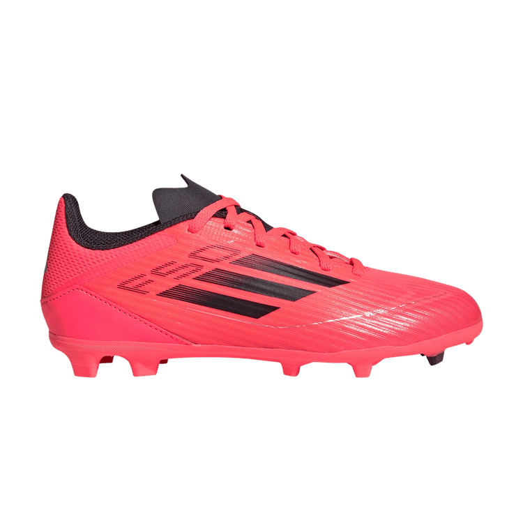 adidas F50 League Firm/Multi-Ground Cleats Turbo Aurora Black Platinum Metallic (GS)