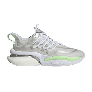 adidas Alphaboost V1 Cloud White Silver Metallic Green Spark (Women's)