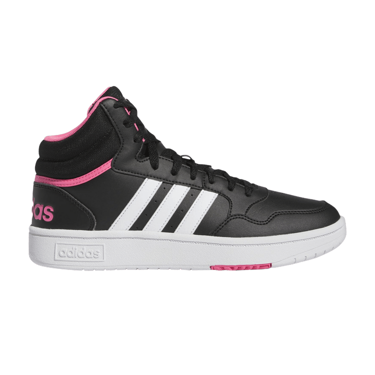 adidas Hoops 3.0 Mid Core Black Cloud White Pink Fusion (Women's)