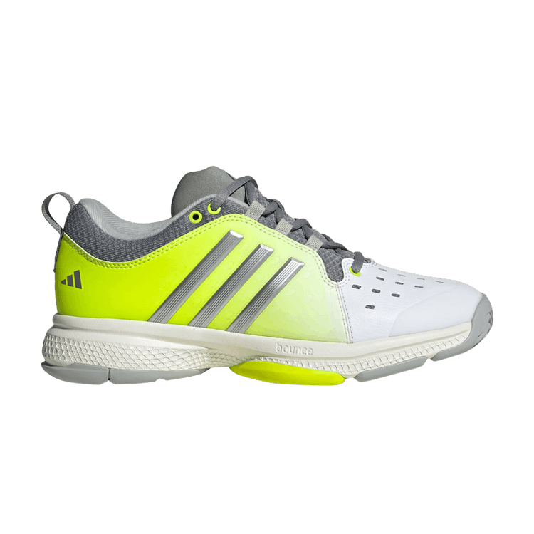 adidas Court Pickleball Cloud White Silver Metallic Lucid Lemon (Women's)
