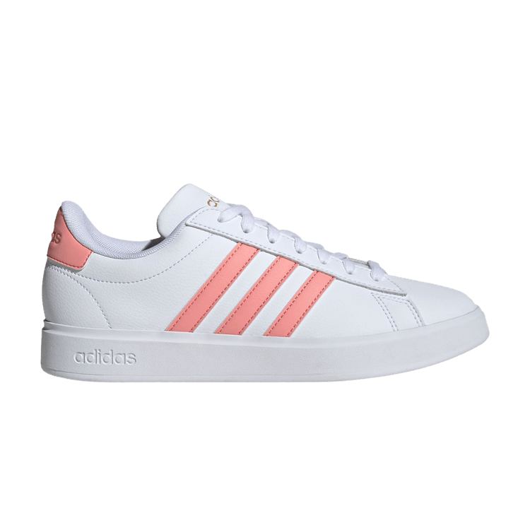 adidas Grand Court Cloudfoam Lifestyle Court Comfort Cloud White Semi Pink Spark Gold Metallic (Women's)
