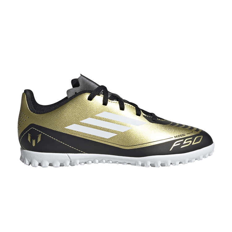 adidas F50 Club Turf Messi Gold Metallic Cloud White Core Black (GS)