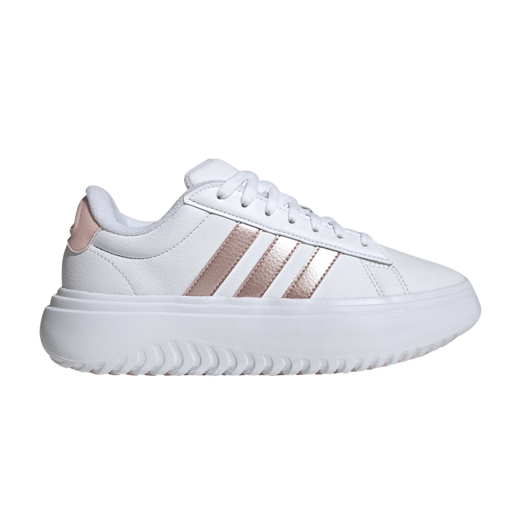 adidas Grand Court Platform Cloud White Sandy Pink Met. Sandy Pink (Women's)
