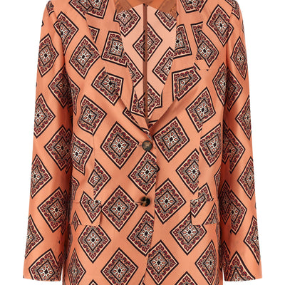 Alberto Biani Tie Print Blazer