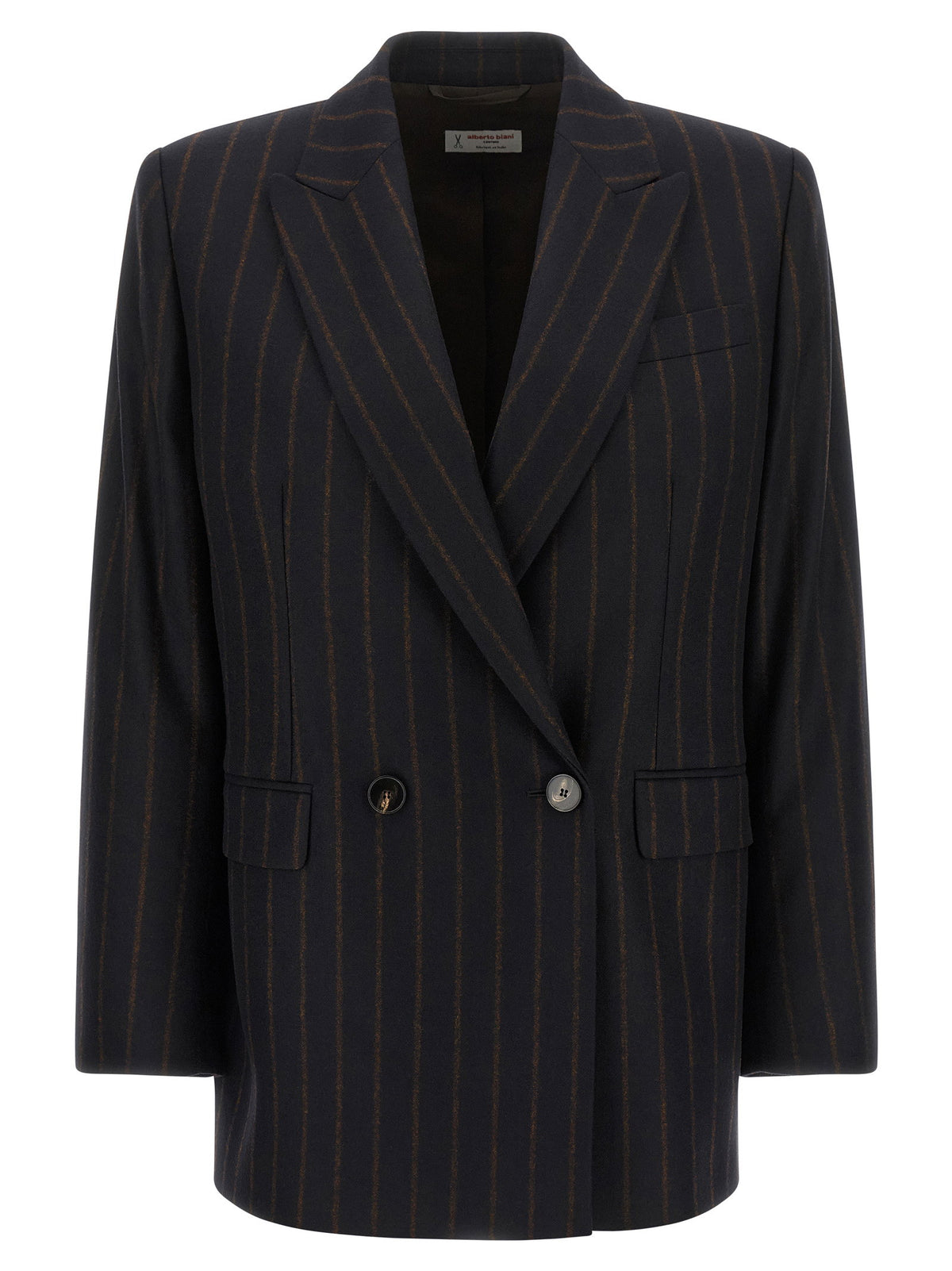 Alberto Biani Pinstripe Flannel Blazer