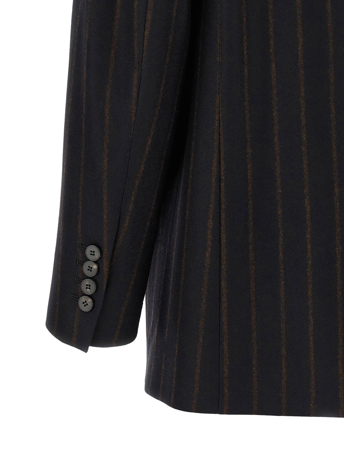 Alberto Biani Pinstripe Flannel Blazer