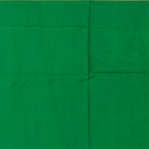 Green Handwoven Rajkot Patola Silk Saree With Diamond Motifs And Golden Zari Border-Green