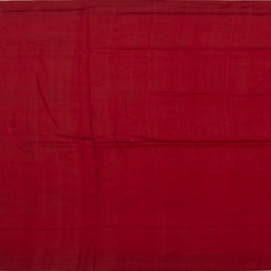 Crimson Handwoven Double Ikat Saree With Diamond Motifs & Flower Vine Motifs in Pallu