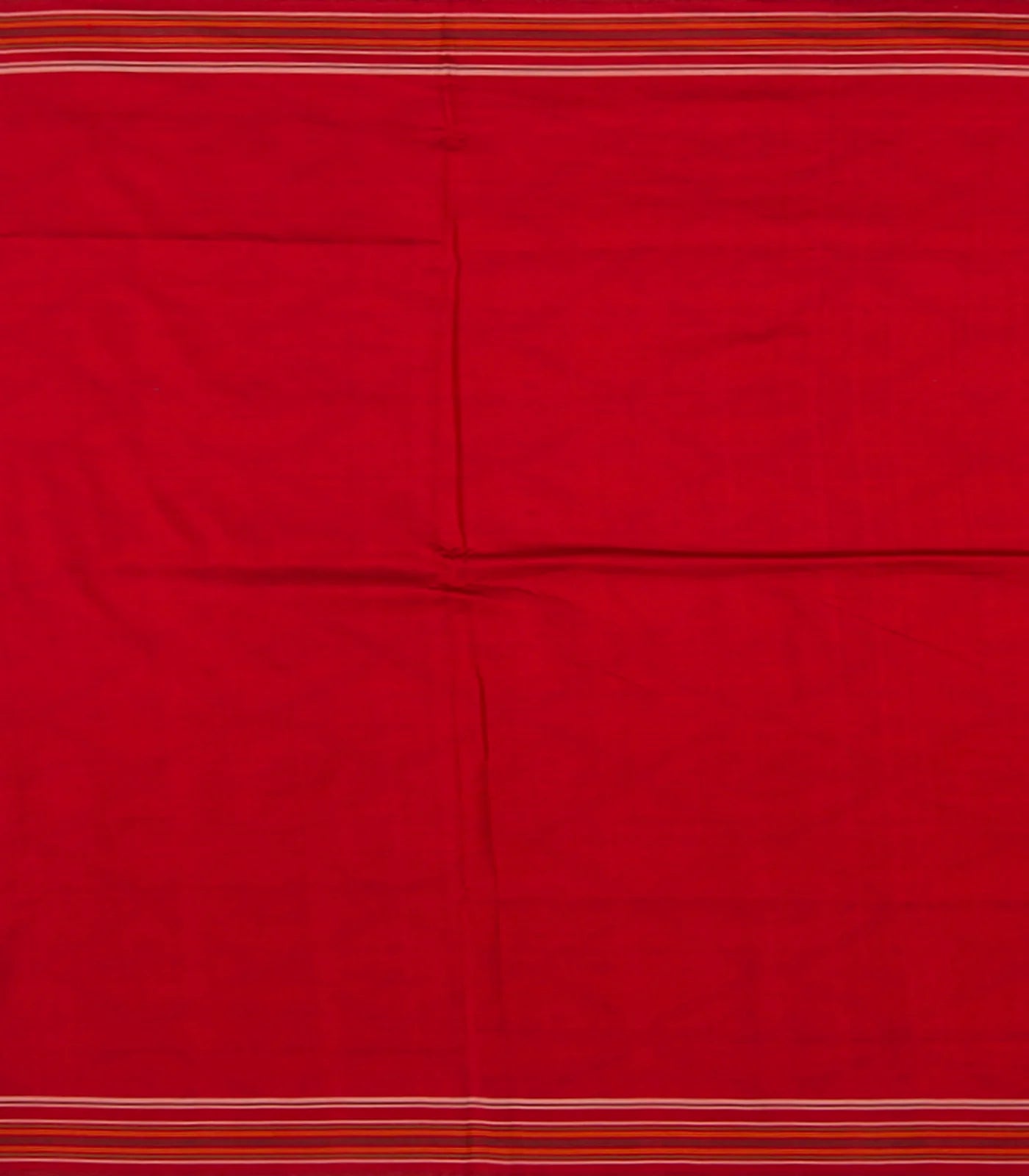 Crimson Handwoven Double Ikat Saree With Elephant & Bird Motifs in Diamond Pattern-Crimson