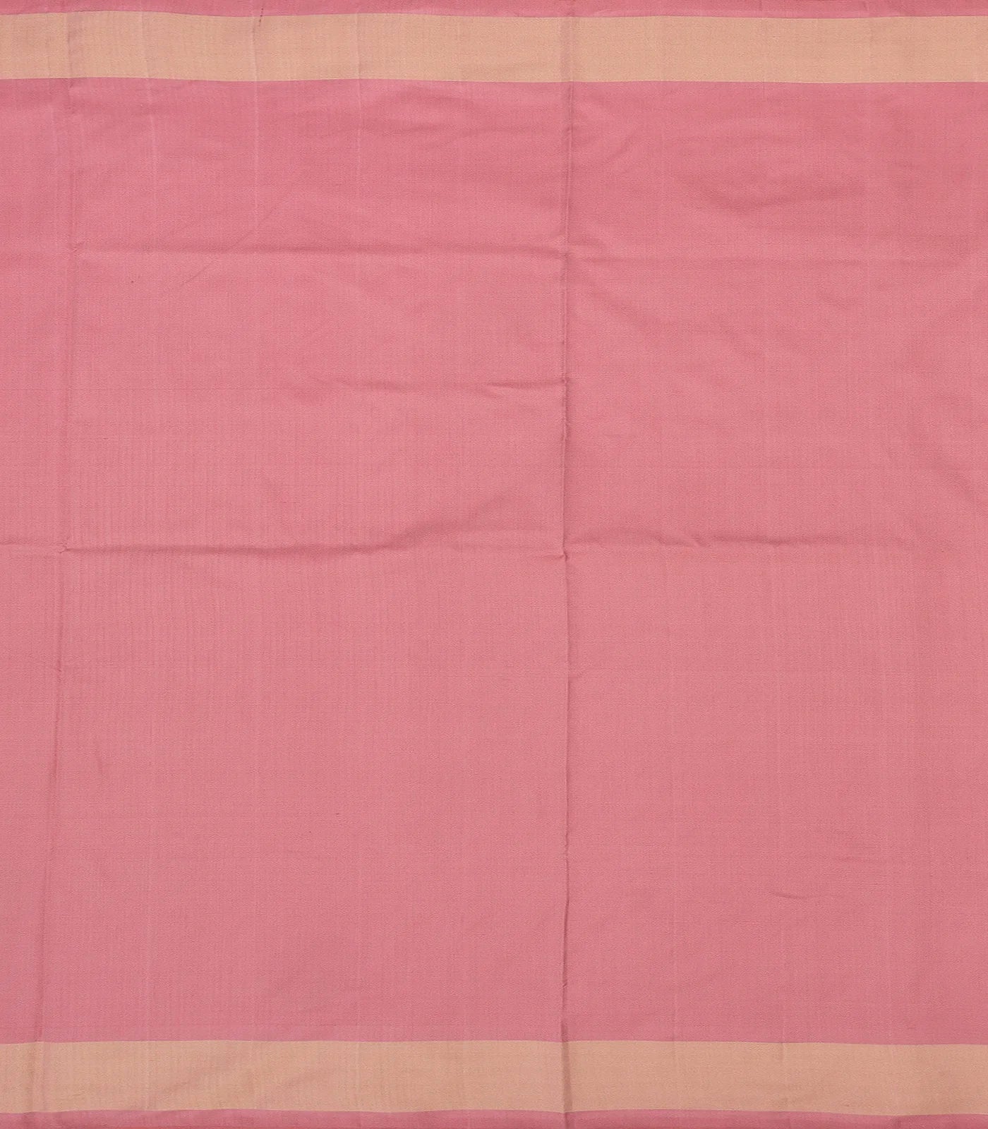 White Handloom Single Ikat Saree With Pink Border-White