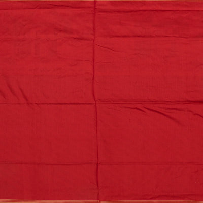 Multicolour Handloom Single Ikat Saree With Red Border-Multi colour