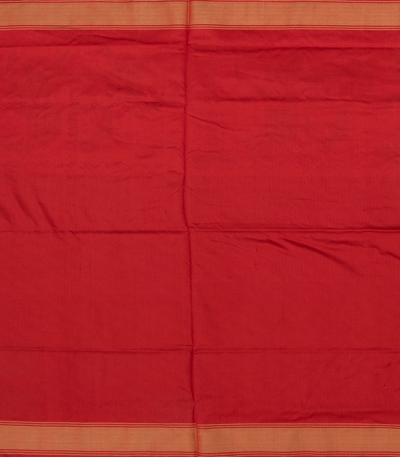 Multicolour Handloom Single Ikat Saree With Red Border-Multi colour