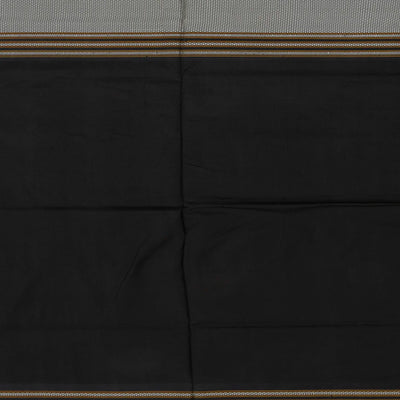 Rust Handloom Single Ikat Saree With Checks-Rust