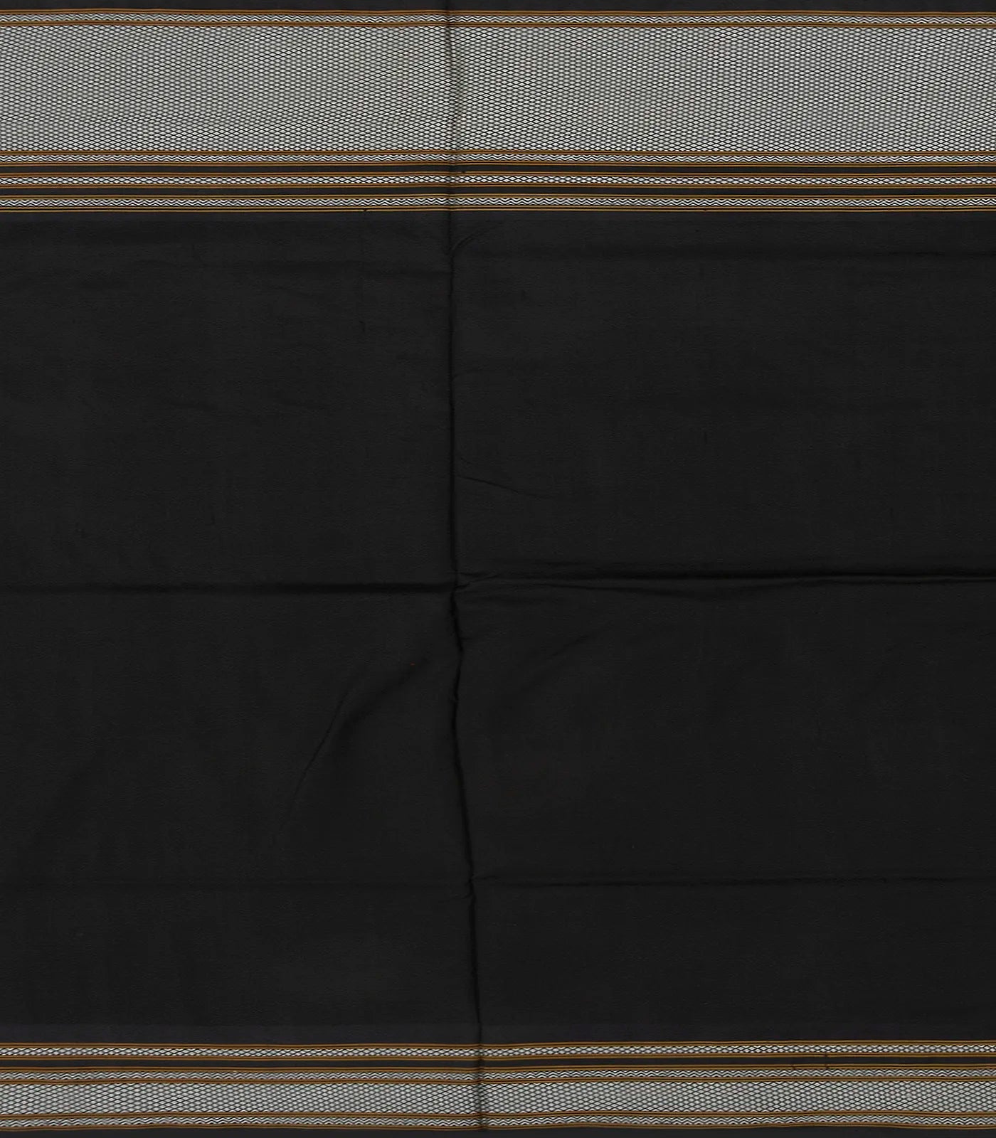 Rust Handloom Single Ikat Saree With Checks-Rust