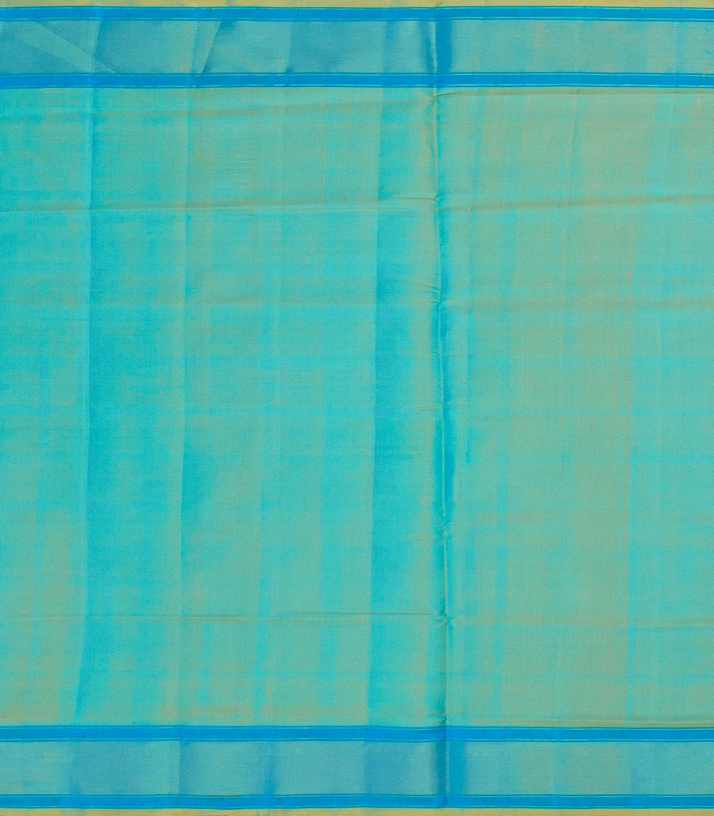 Mango Yellow Handloom Ikat Silk Saree With Stripes & Chevron Motifs-Mango Yellow