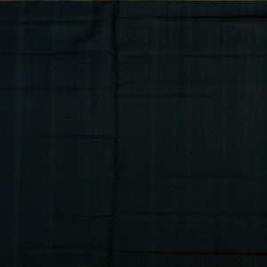 Black Handloom Ikat Silk Saree With Chevron Motifs-Black