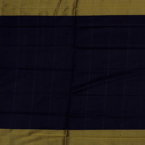 Midnight Blue Handloom Ikat Silk Saree With Floral Motifs-Midnight Blue