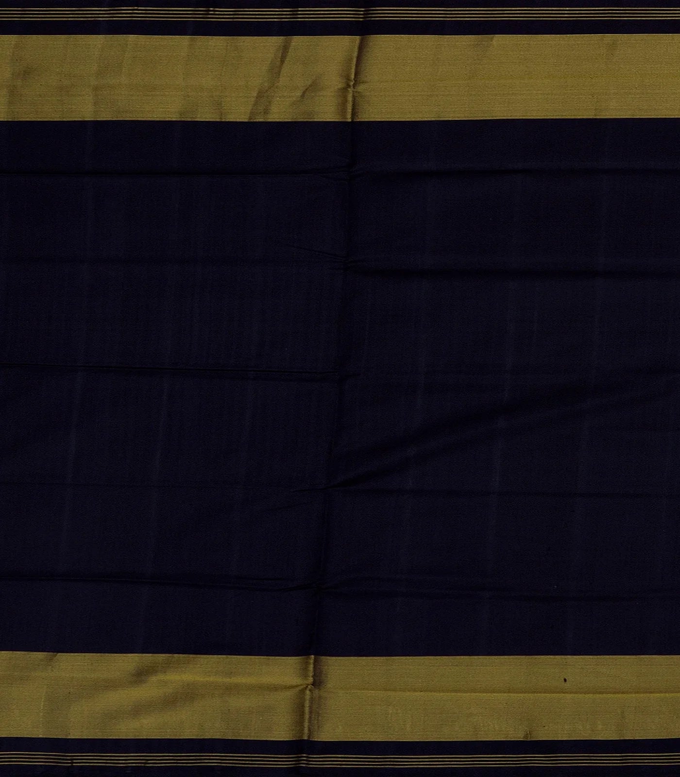 Midnight Blue Handloom Ikat Silk Saree With Floral Motifs-Midnight Blue