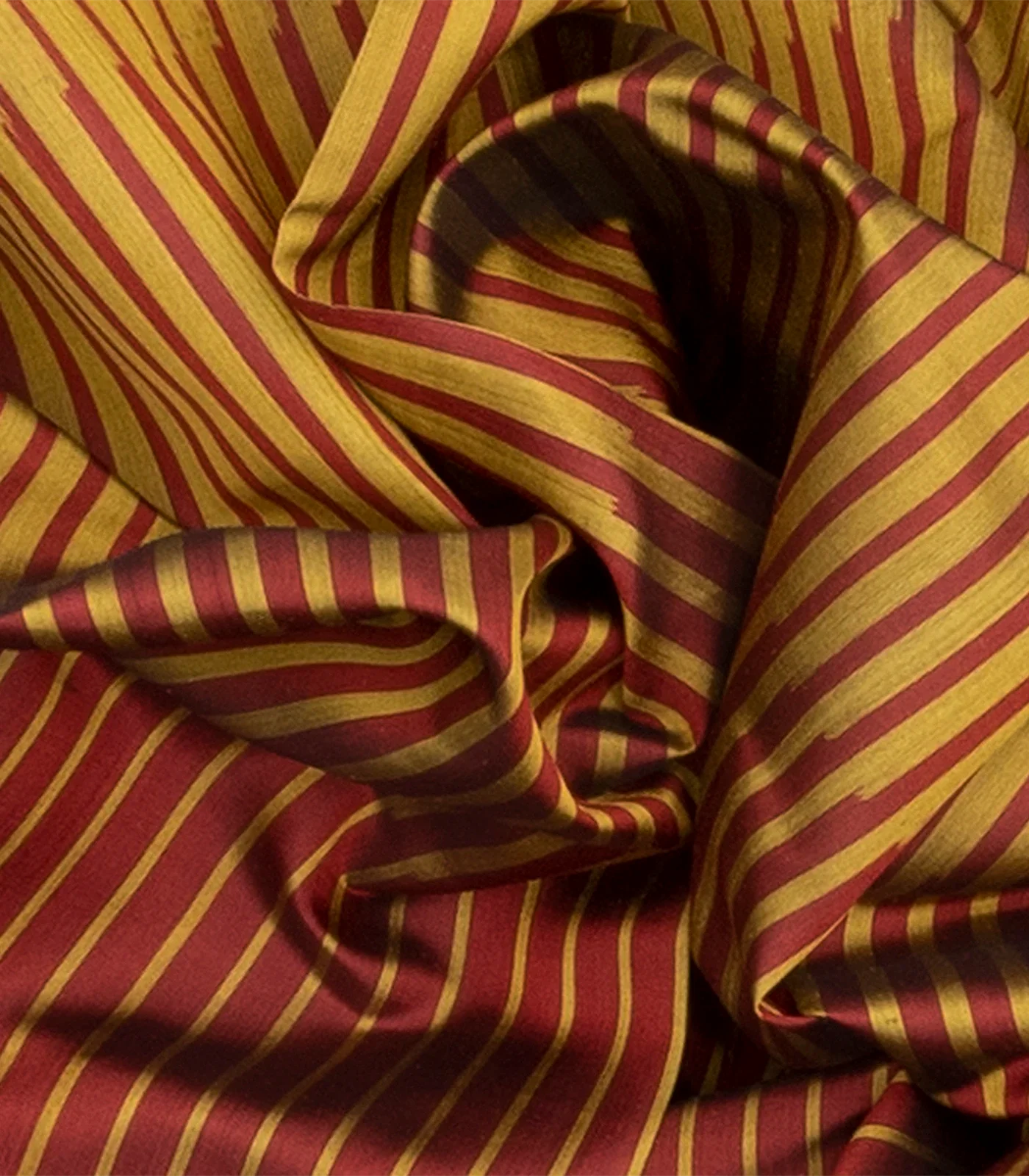 Sage Green Handloom Ikat Silk Saree With Comb Stripes & Bird Motifs-Sage Green