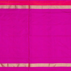 Blue Handloom Pochampally Ikat Silk Saree With Chevron Motifs-Blue