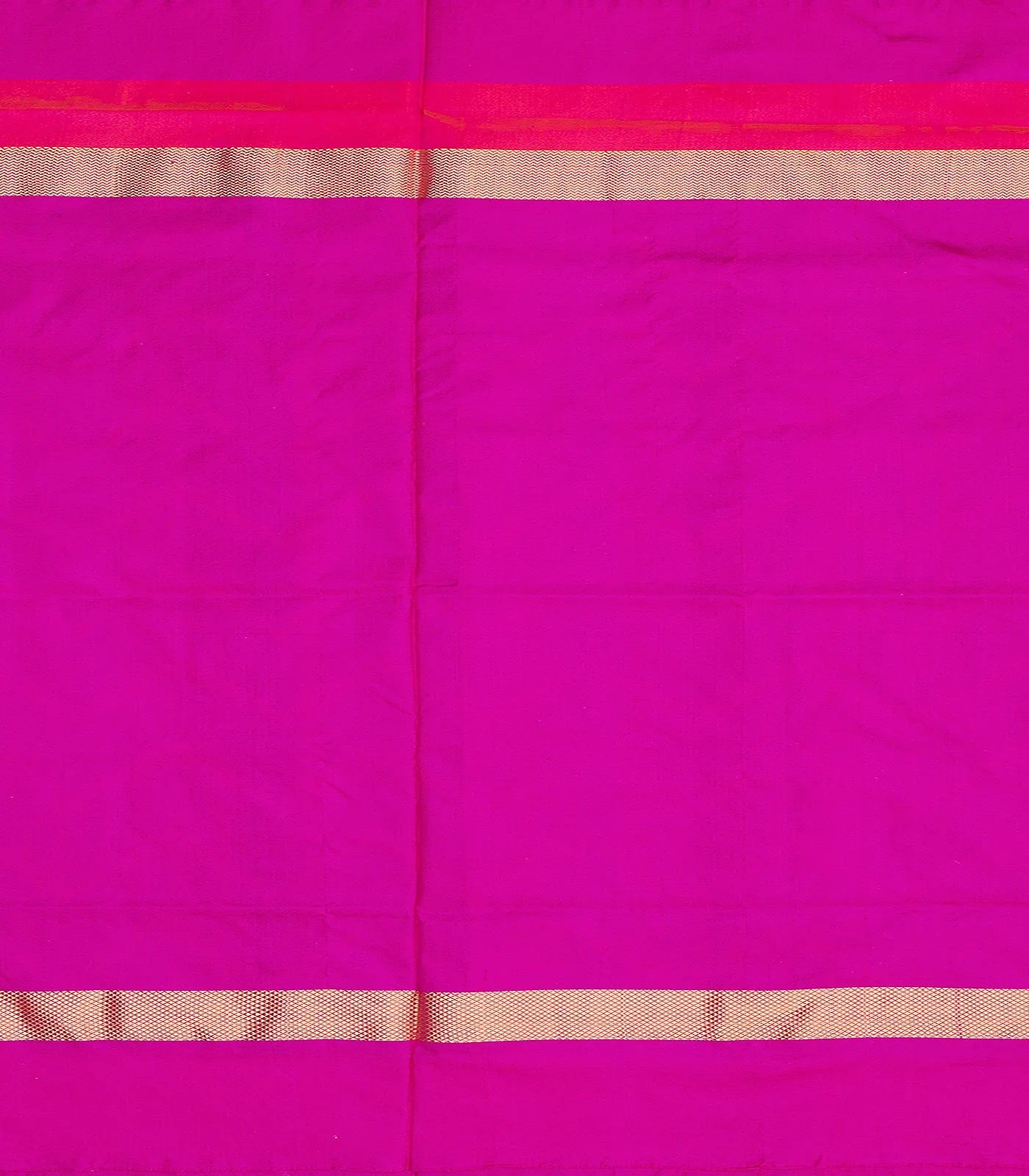 Blue Handloom Pochampally Ikat Silk Saree With Chevron Motifs-Blue