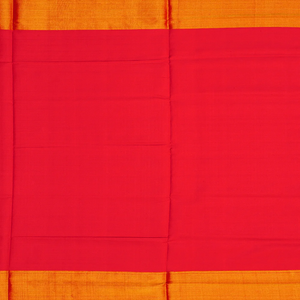 Red Handloom Patola Single Ikat Silk Saree With Diamond Motifs-Red