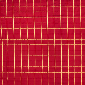 Mustard Handloom Pochampally Single Ikat Silk Saree With Checks-Mustard