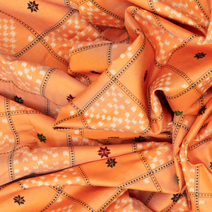 Yellow Handloom Pochampally Ikat Saree With Diamond Motifs-Yellow