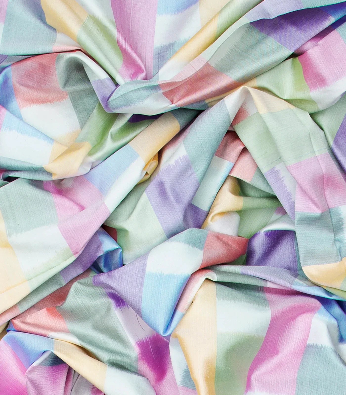 Multi Colour Handloom Pochampally Ikat Saree With Blue Border-Multi colour