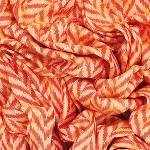 Baby Pink Handloom Pochampally Ikat Saree With Stripes-Baby Pink