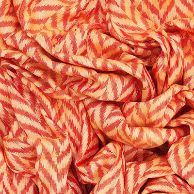 Baby Pink Handloom Pochampally Ikat Saree With Stripes-Baby Pink