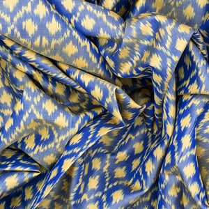 Light Blue Handloom Rajkot Patola Silk Saree With Diamond Motifs-Light Blue