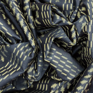 Dark Grey Handloom Rajkot Patola Silk Saree With Floral Motifs-Dark Grey