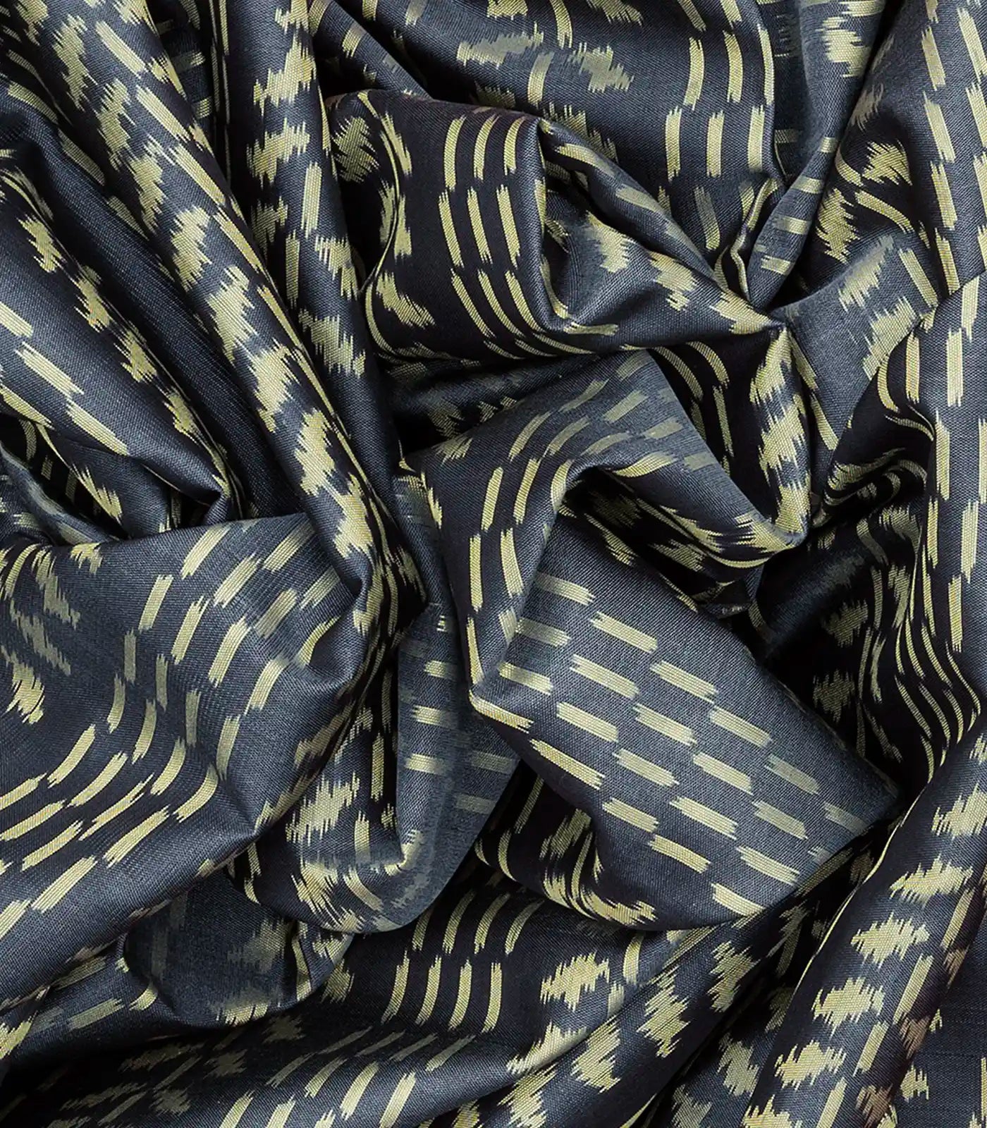 Dark Grey Handloom Rajkot Patola Silk Saree With Floral Motifs-Dark Grey