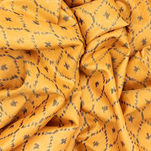 Sandal Handloom Rajkot Patola Silk Saree With Jaal Motifs-Sandal