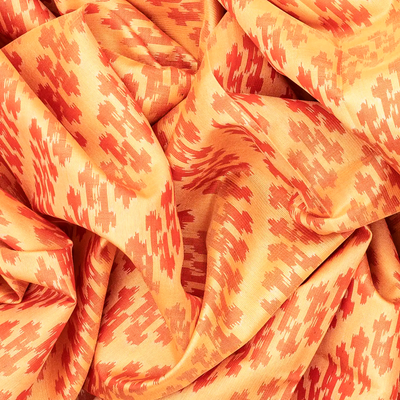 Cream Handloom Rajkot Patola Silk Saree With Floral Motifs-Cream