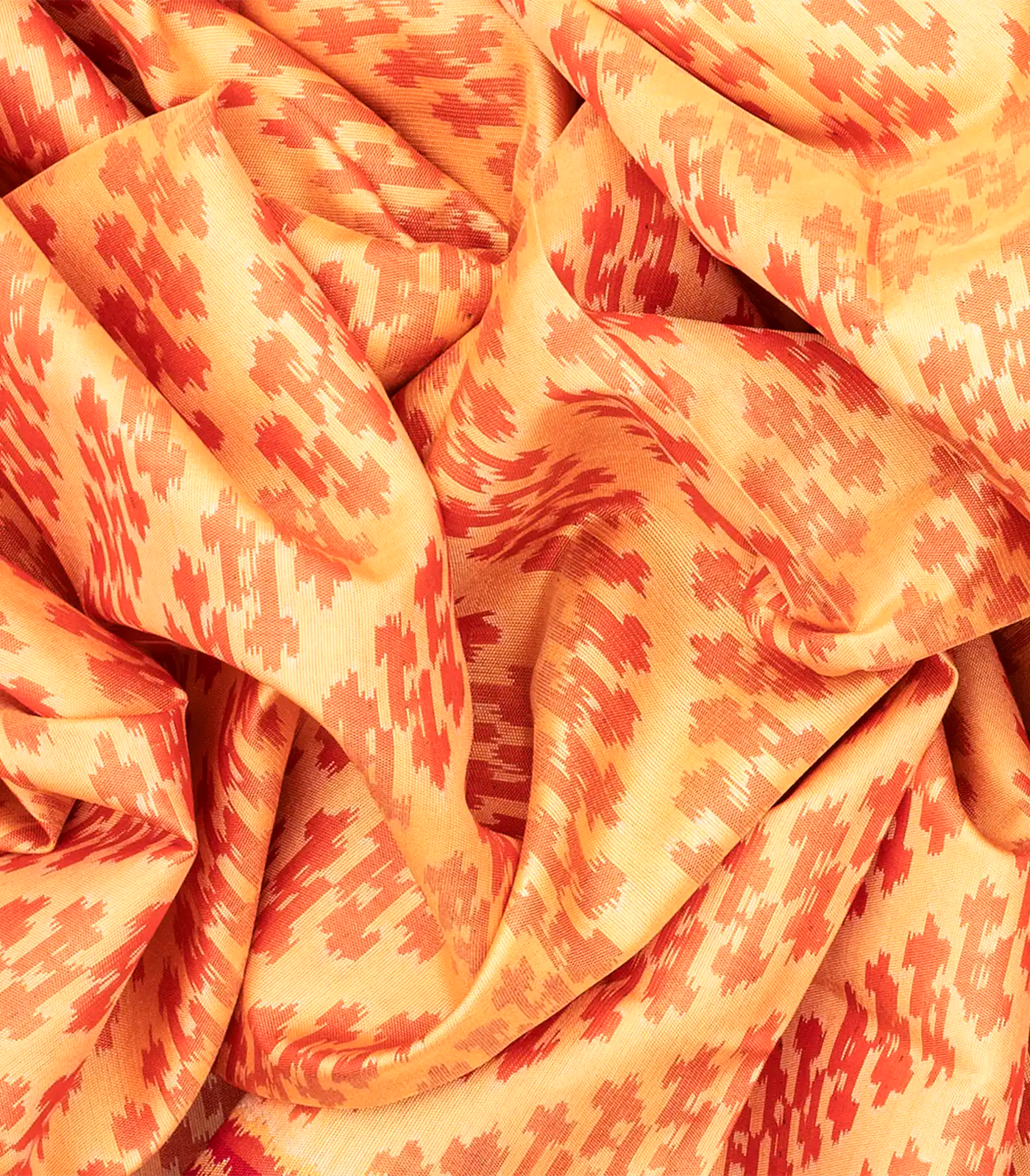 Cream Handloom Rajkot Patola Silk Saree With Floral Motifs-Cream