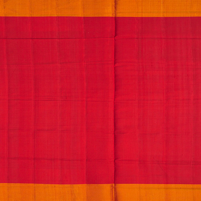 Off White Handloom Rajkot Patola Silk Saree With Diamond Motifs-Off White