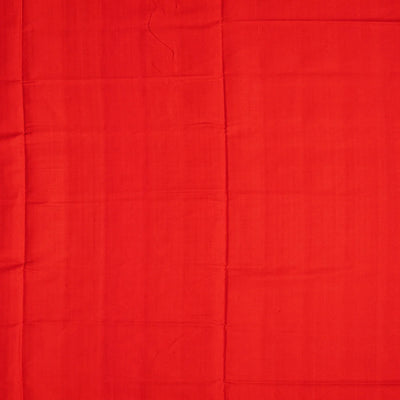 Orange Handloom Rajkot Patola Silk Saree With Floral Jaal Motifs-Orange