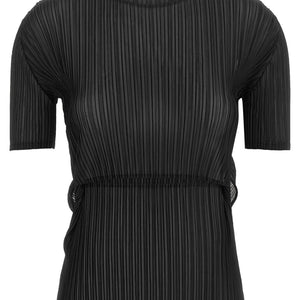Issey Miyake Sheer Slit Pleats Top