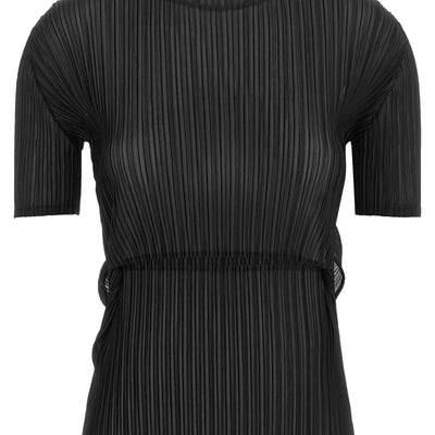 Issey Miyake Sheer Slit Pleats Top