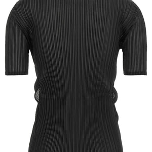 Issey Miyake Sheer Slit Pleats Top