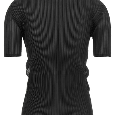 Issey Miyake Sheer Slit Pleats Top