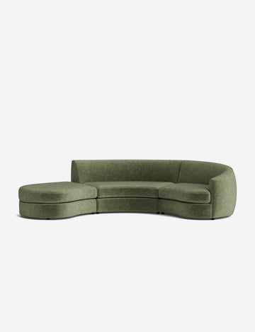 Moss Performance Striated Velvet