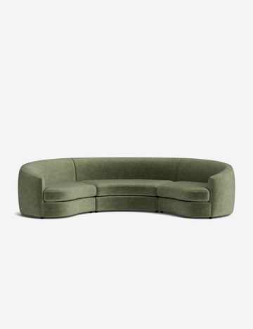 Moss Performance Striated Velvet