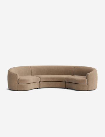 Taupe Faux Mohair